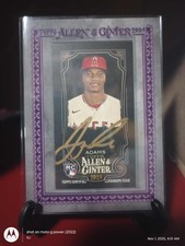 2024 Ginter X Jordyn Adams Framed Mini Auto RC Rookie Angels Gold Ink /5