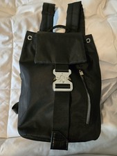 1017 ALYX 9SM Black Backpack Buckle/Zip/Drawstring Adjustable Strap Pockets