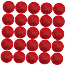 [Qty 25] [/Amber] 2" Inch Round Reflector Bike,Trailer, Truck, Boat, Red