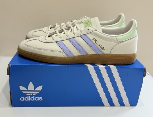 Adidas Handball Spezial Off White Violet Green Mens Size US 10 Shoes Sneakers ✅ - Picture 5 of 13