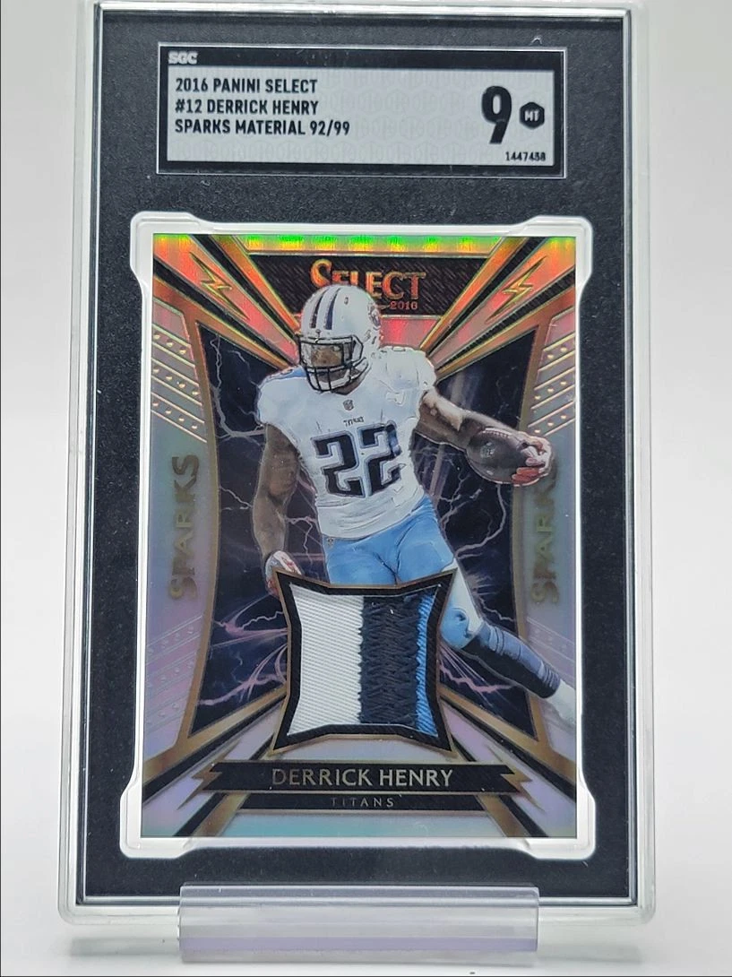Derrick Henry Panini Select Sparks Prizm Relics #12 Gold