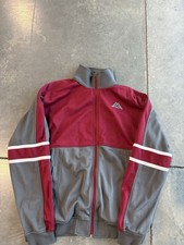 Kappa Burgundy  Gray Zip Up Sweater Men  s Size XL
