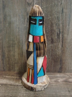Indianer Langhaar Shalako Kachina Tänzerin signiert JT
