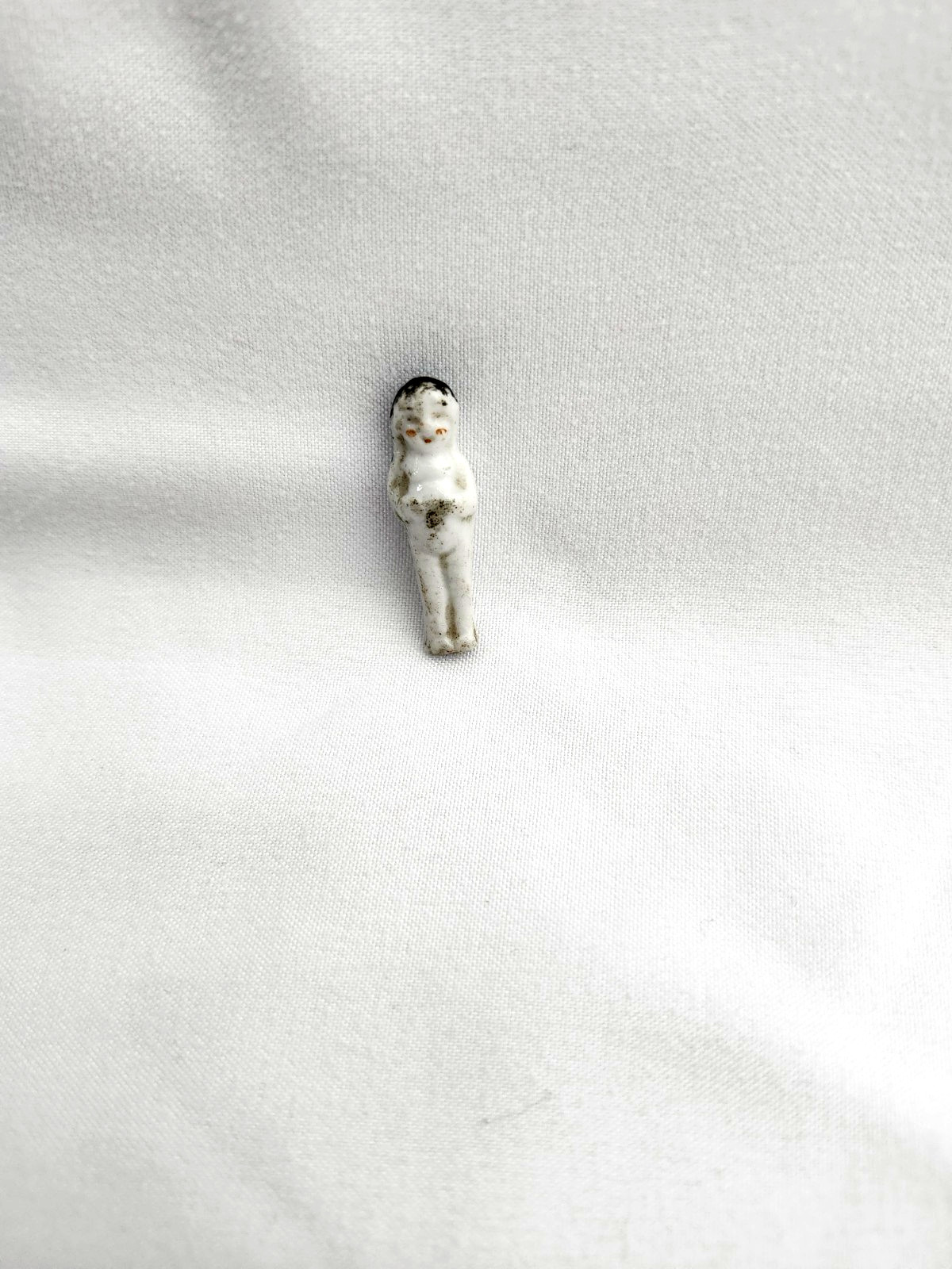 Antique German All Bisque Tiny 1" Frozen Charlotte DOLL TOY Dollhouse Miniature