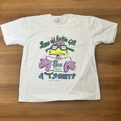 Vintage 90s Cozumel Mexico Graphic Tee Shirt Mens Large Funny Duck Mariachi Club