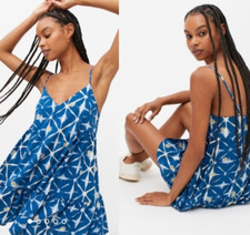Urban Outfitters Tie Dye Babydoll Mini Dress Blue Tiered Lightweight Boho Small