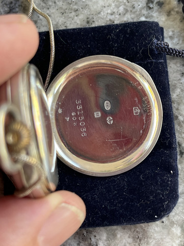 Beautiful Antique Swiss 925 Silver Open Face Pocket Watch 1915 Working order. - Picture 3 of 10