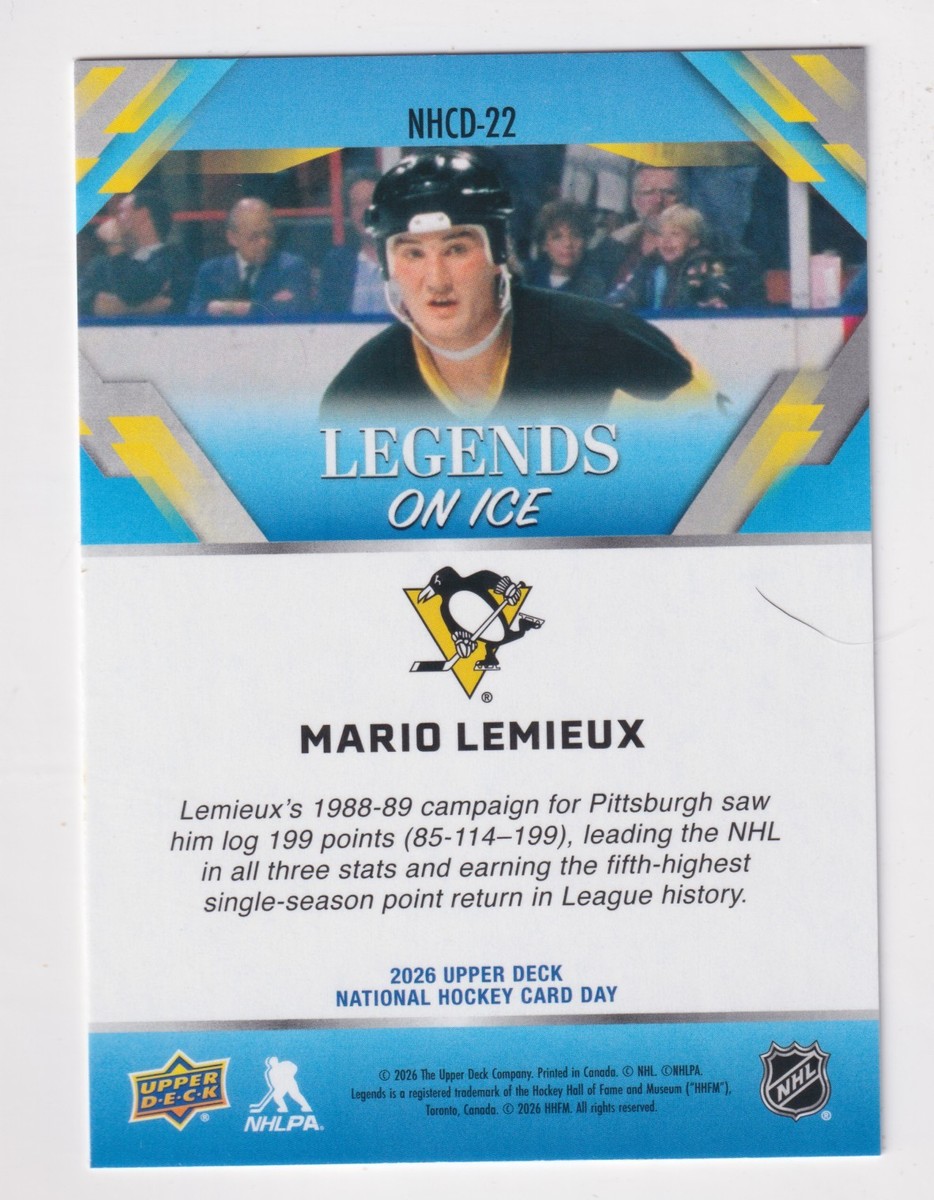 2025-26 UD NATIONAL HOCKEY CARD DAY #NHCD-22 MARIO LEMIEUX