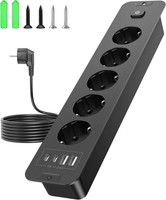 Unterputz Steckdose Mit Usb,Tischsteckdose Versenkbar Mit 5 Fach 4 Usb (2 Usb C
