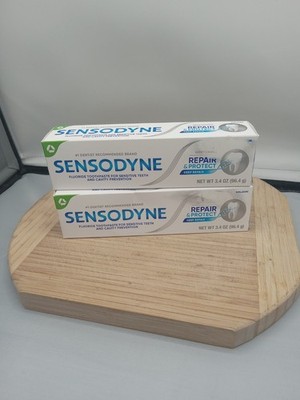  2 Sensodyne Repair & Protect Deep Repair Whitening Fluoride Toothpaste (3.4 oz)