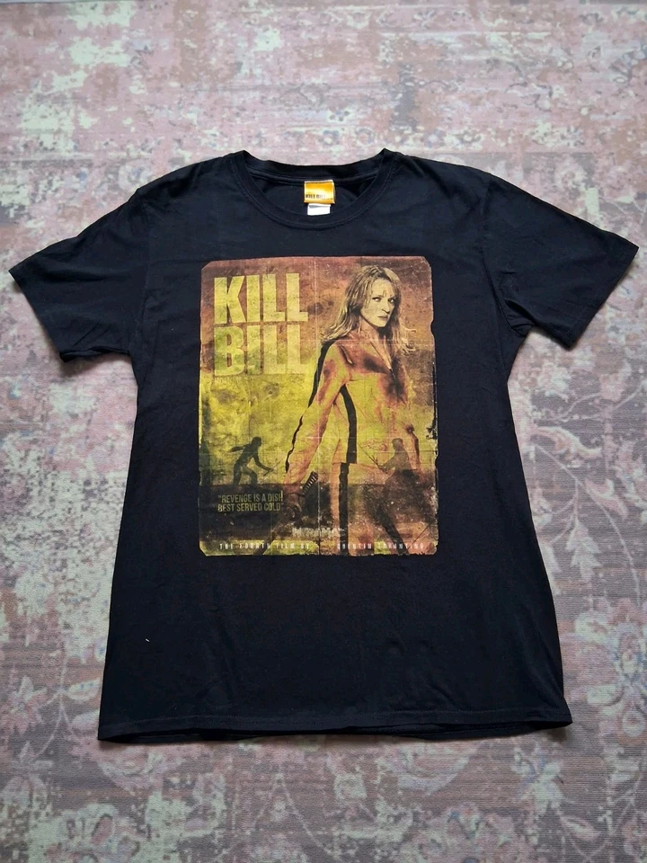 Kill Bill T Shirt Vol. 1&2 Movie Black Size Uk Large Distressed Graphic Film Tee - Image 2 of 4