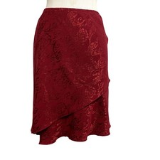 Vtg 90's Asymmetrical Fairy Core Ruffle Floral Whimsigoth Romantic Office Skirt