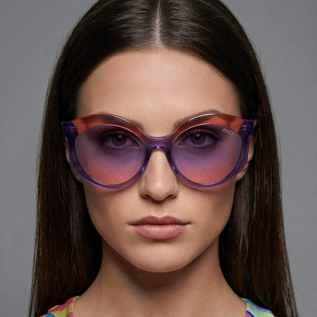 Emilio Pucci Designer Sunglasses Purple for Women for sale  display picture 1