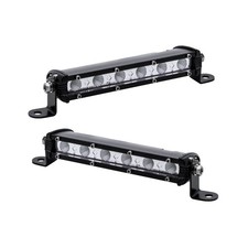 True Mods 2pc 7" Ultra-Slim Single Row Off Road LED Light Bar 1530lm  18W ...