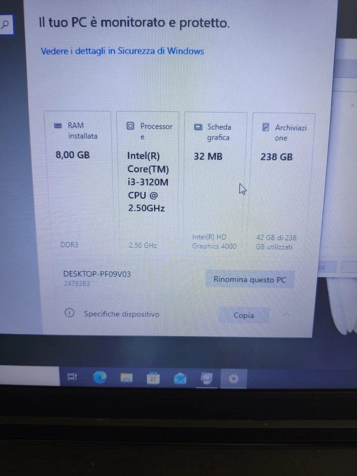 Lenovo ThinkPad L530 · i5-3210M · 8GB · 256GB, foto 2 di 3
