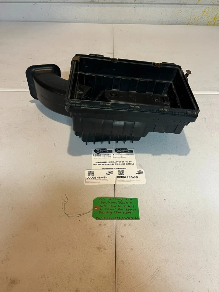 Caja de filtro de aire Hemi OEM 2003-2018 Dodge Ram 1500-3500 4,7 L 5,7 L carcasa inferior Foto 4 de 4