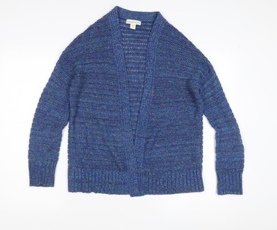 Coldwater Creek Damen Strickjacke blau vorne offen Größe S