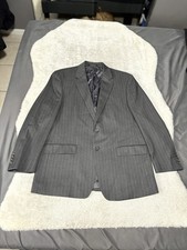 Lauren Ralph Lauren Gray Pinstripe Wool Blazer Jacket Size 42R 2 Button