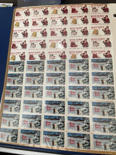 us stamp collection album  Christmas Sheets And OP Sail ‘80 Boston Stamps