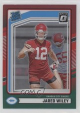 2024 Donruss Rated Rookie Optic Preview Red & Green Prizm Jared Wiley #387 1la5