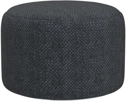 Multi-Functional Dark Gray Pouf Ottoman - Unstuffed Cover for Cozy Storage 20x20 - Picture 7 of 12