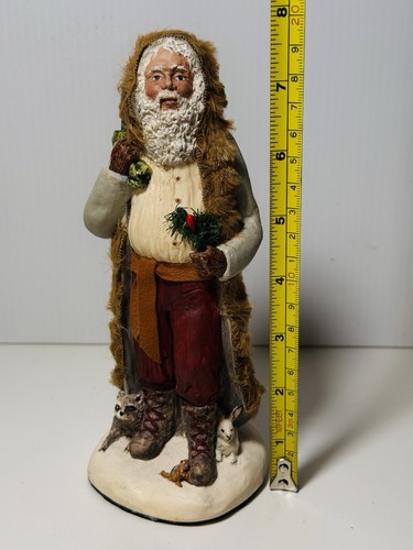 Hestia Creations North Woods SANTA 8" Hand Painted Figure w Box - Picture 7 of 9