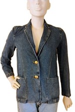 VTG Y2K "Lauren Jeans Co - Ralph Lauren" Blue Denim Preppy Blazer P/P