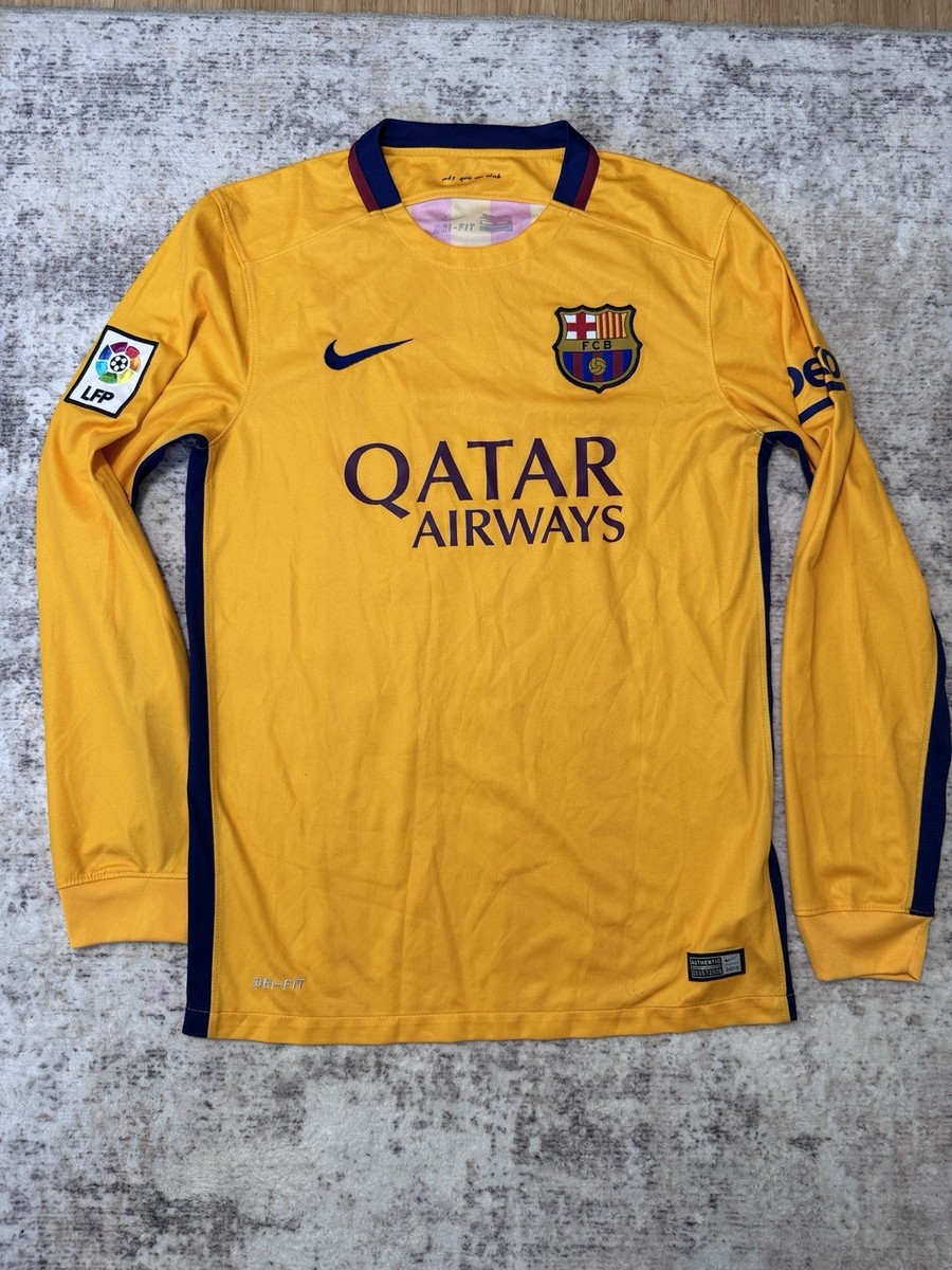 Nike FC Barcelona 2015-16 Away Jersey Long Sleeve Stadium Version