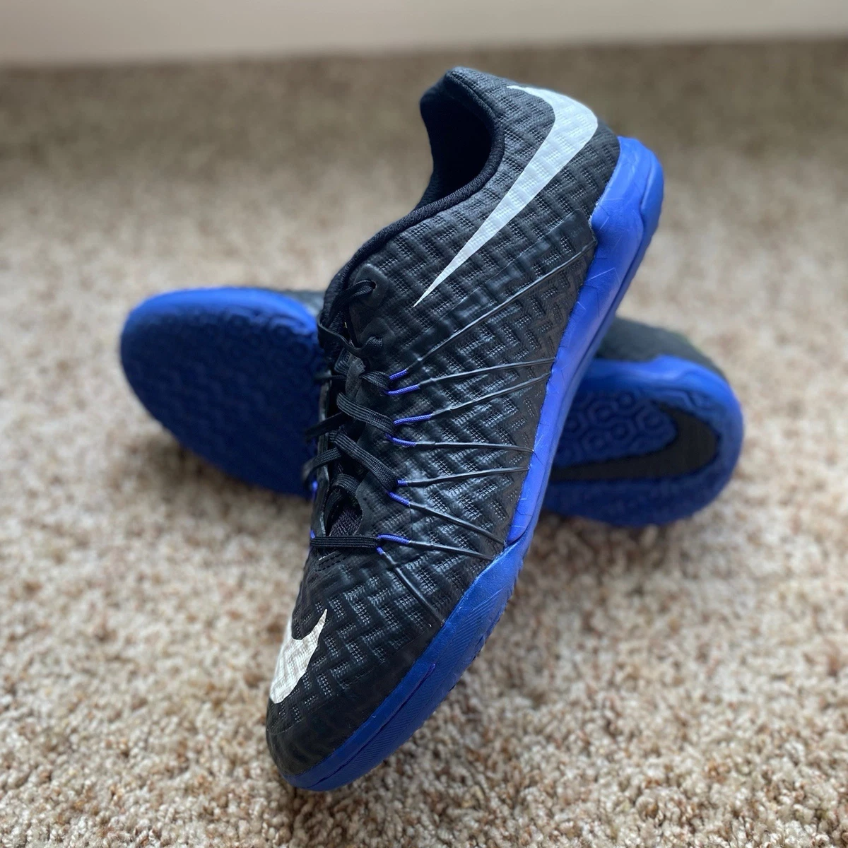 Nike HypervenomX Men\'s Black and Blue Athletic Shoes Men main image 2