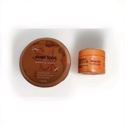 MATRIX SLEEK LOOK STRAIGH POLISH POMADE 1.7oz Free Small Traveler Size Scrath