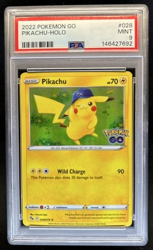 2022 Pokemon SWSH Pokemon GO Pikachu #028/078 PSA 9