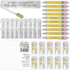 20 Sets Teacher Appreciation Gifts Ballpoint Pens Bookmark with Pencil Penden...