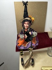 Katherine’s Collection Disturbing Delights Halloween Witch Shelf Sitter 2009 19”