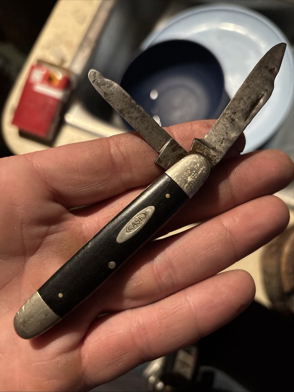 1940-1964 Case Smooth black equal end jack cigar pocket knife