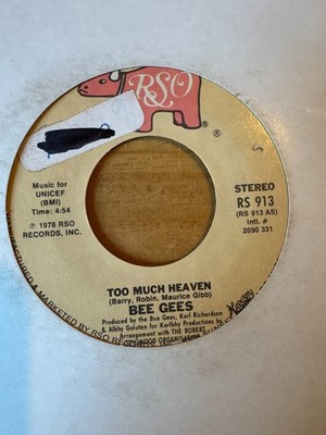Bee Gees - Too Much Heaven / Rest Your Love On Me - 1978 UK pop 7'' vinyl record