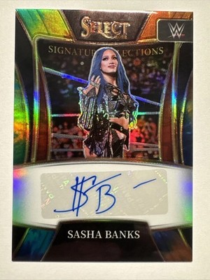 2022 WWE Select Sasha Banks Tie Dye Signature Selections Auto 2/25