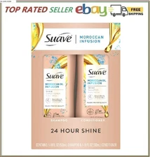 Suave Moroccan Oil Infusion Shampoo and Conditioner Set, 18 oz 2 Pack