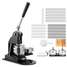 3-in Button Maker Machine with 500 Parts, Circle Cutter  Magic Book, Black