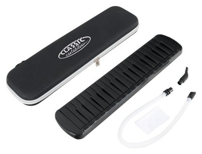 37 schwarze Tasten Melodica Melodika Blas Instrument Musik Etui Set Harmonika