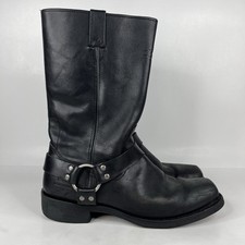 Harley-Davidson Hustin Black Leather Motorcycle Pull on  display picture 1