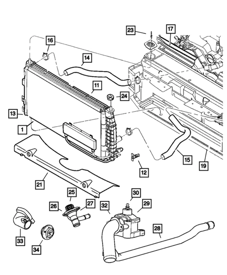 Nuevo Termostato Mopar Genuino OE 68027789AA Foto 4 de 4