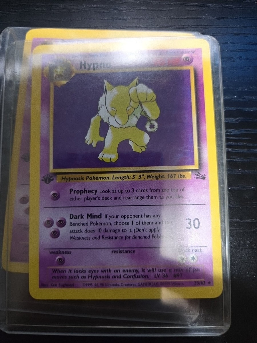 1999 hypno pokemon card Pokemon - Hypno (Pokemon TCG Card) 1999 Pokemon Fossil - Booster Pack  [Base] main image 1