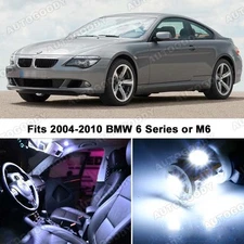 9 x Premium Xenon White LED Lights Interior Package Upgrade for BMW 6 Series