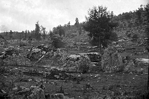 New 5x7 Civil War Photo: Front of Little Round Top Hill, Battle of Gettysburg