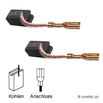 Kohlebürsten DeWalt D25124, D25213, D25223 ersetzt N058083 - 6,3x8x13,5mm (2146)