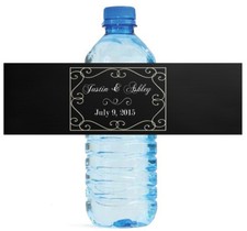 Industrial Luxe Wedding Anniversary Birthday Water Bottle labels