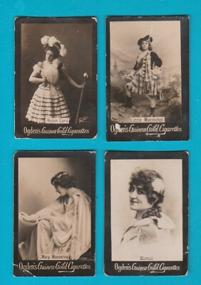 OGDENS GUINEA GOLD - 4 KARTEN - VERSCHIEDENE SCHAUSPIELERINNEN - (A) - 1901