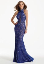 PROM/PAGEANT/FORMAL CAMILLE LA VIE BLUE SIZE 2. USED ONCE