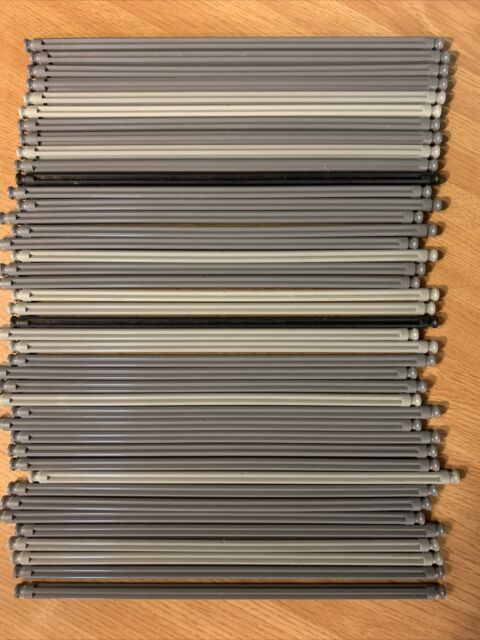40+ -- Dark & Light Gray Grey Rods 7 1/2" -- K'nex Standard Pieces Parts