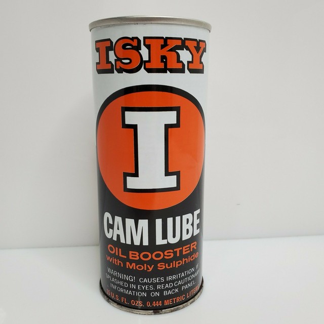 Vintage Isky Cam Lube Oil Booster 15 Oz Can Ed Iskenderian Cams Sealed